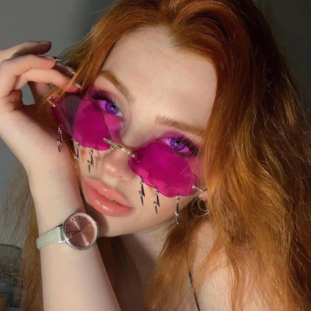 Trendy Frameless Cloud Lightning Sunglasses