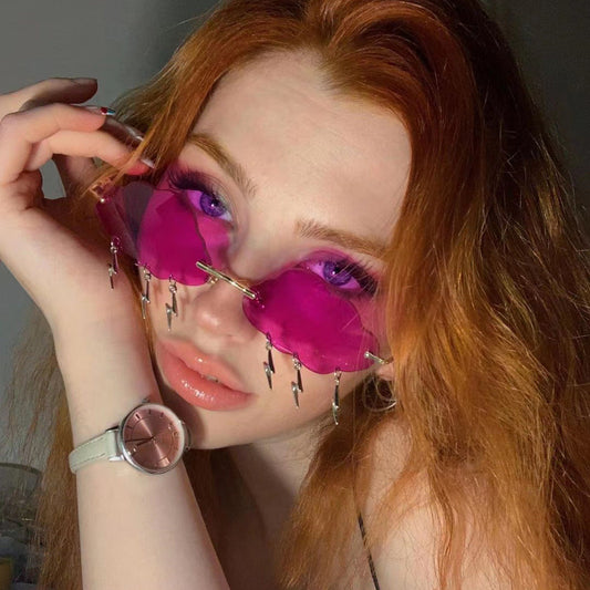 Trendy Frameless Cloud Lightning Sunglasses