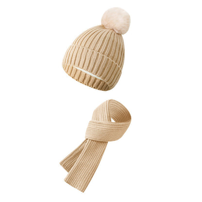 Warm Knitted Winter Hat, Scarf, And Gloves Set