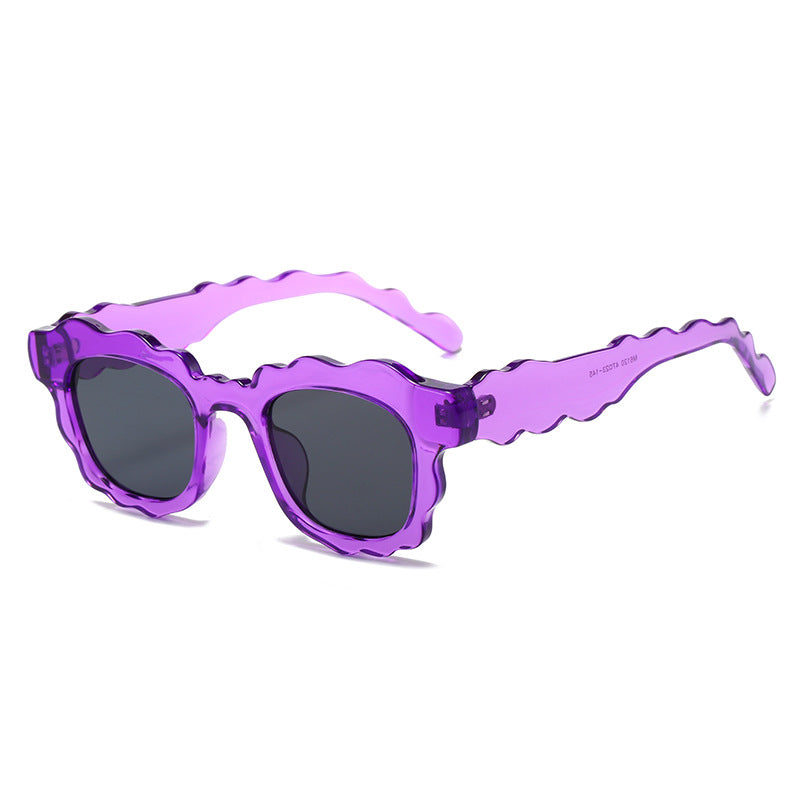 Women's Trendy Wave Sunglasses Retro Oversized UV400 Protection