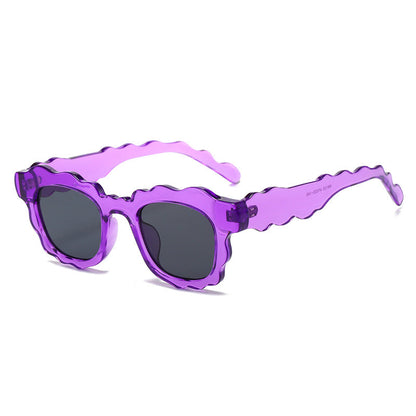 Women's Trendy Wave Sunglasses Retro Oversized UV400 Protection