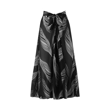 Feather Print Swimwear with Cover