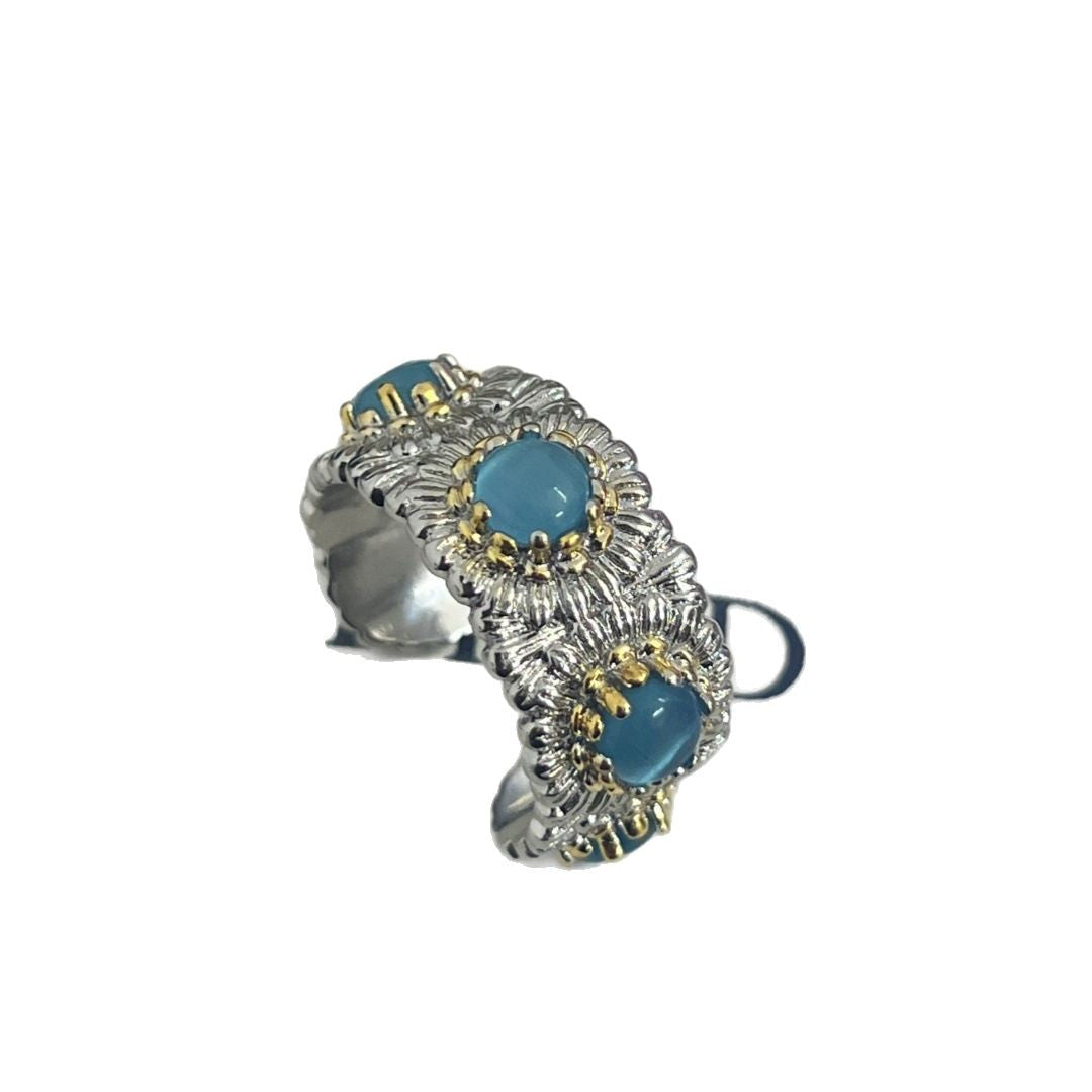 Vintage Flower Adjustable Open Ring