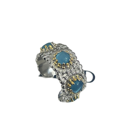 Vintage Flower Adjustable Open Ring