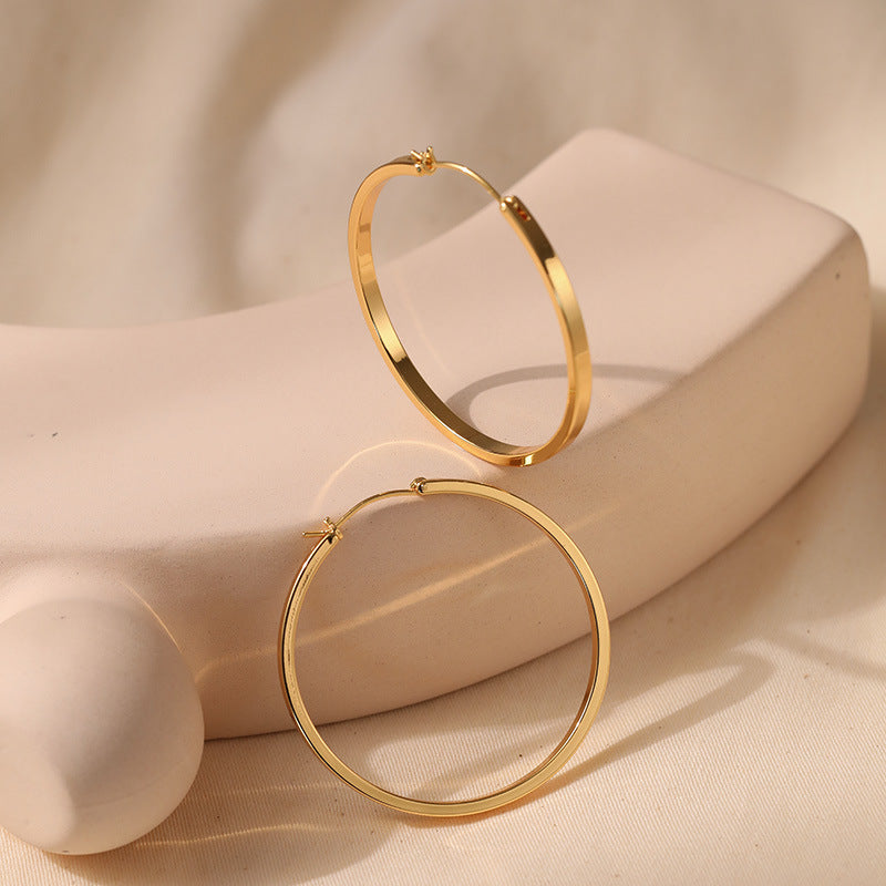 Simple Cool Circle Endless Hoop Earrings
