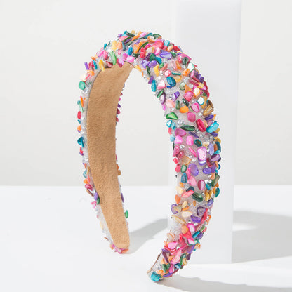Exaggerated Baroque Style Colorful Crystal Headband Hair Accessories