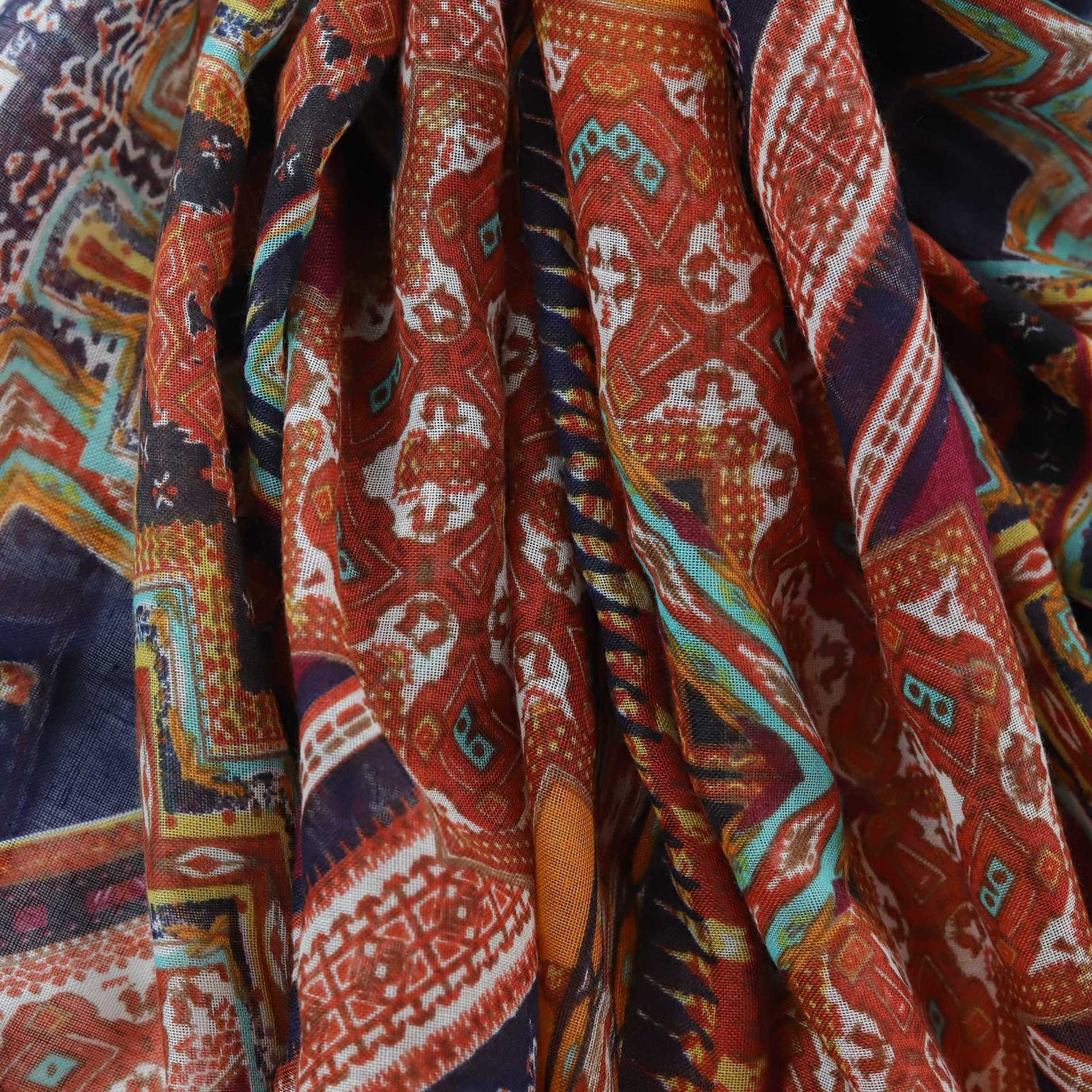 Spring And Summer National Totem Printing Long Scarf Encryption Bali Yarn Scarf Ladies Travel Sunscreen Towel