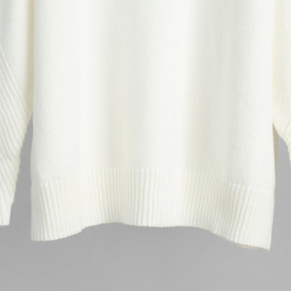 Knit Turtleneck Solid Color Casual Sweater