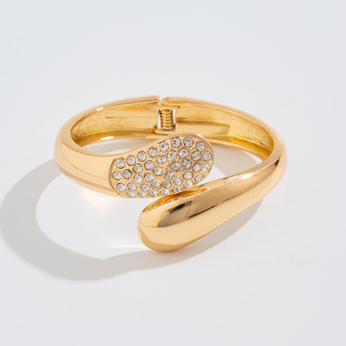 Exaggerated Irregular Glossy Bangle Bracelet Set
