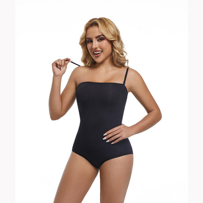 Seamless Wrap Bodysuit With Waist Control And Adjustable Features