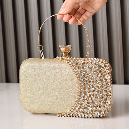 Rhinestone Evening Clutch Bag Chic Elegant Pouch
