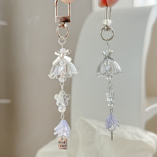 Minimalist White Wind Chime Phone Charm