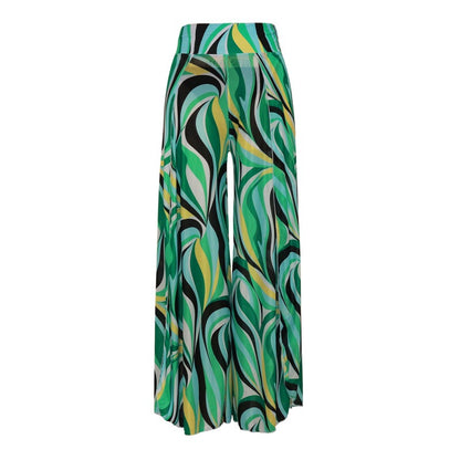 Women'S Bikini Set With Printed Pants - Polyester Fabric