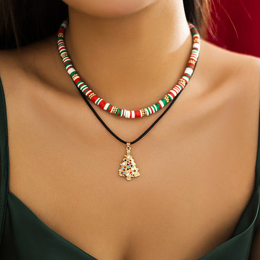 Christmas Snowman Choker Necklace for Women