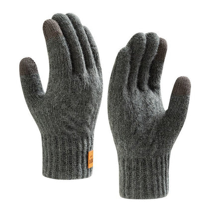 Touchscreen Winter Thicker Knit Gloves for Men