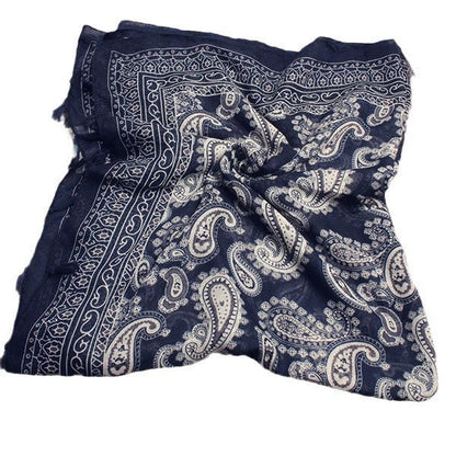 Ethnic Style Navy Blue Cashew, Sunscreen Beach Gauze Scarf