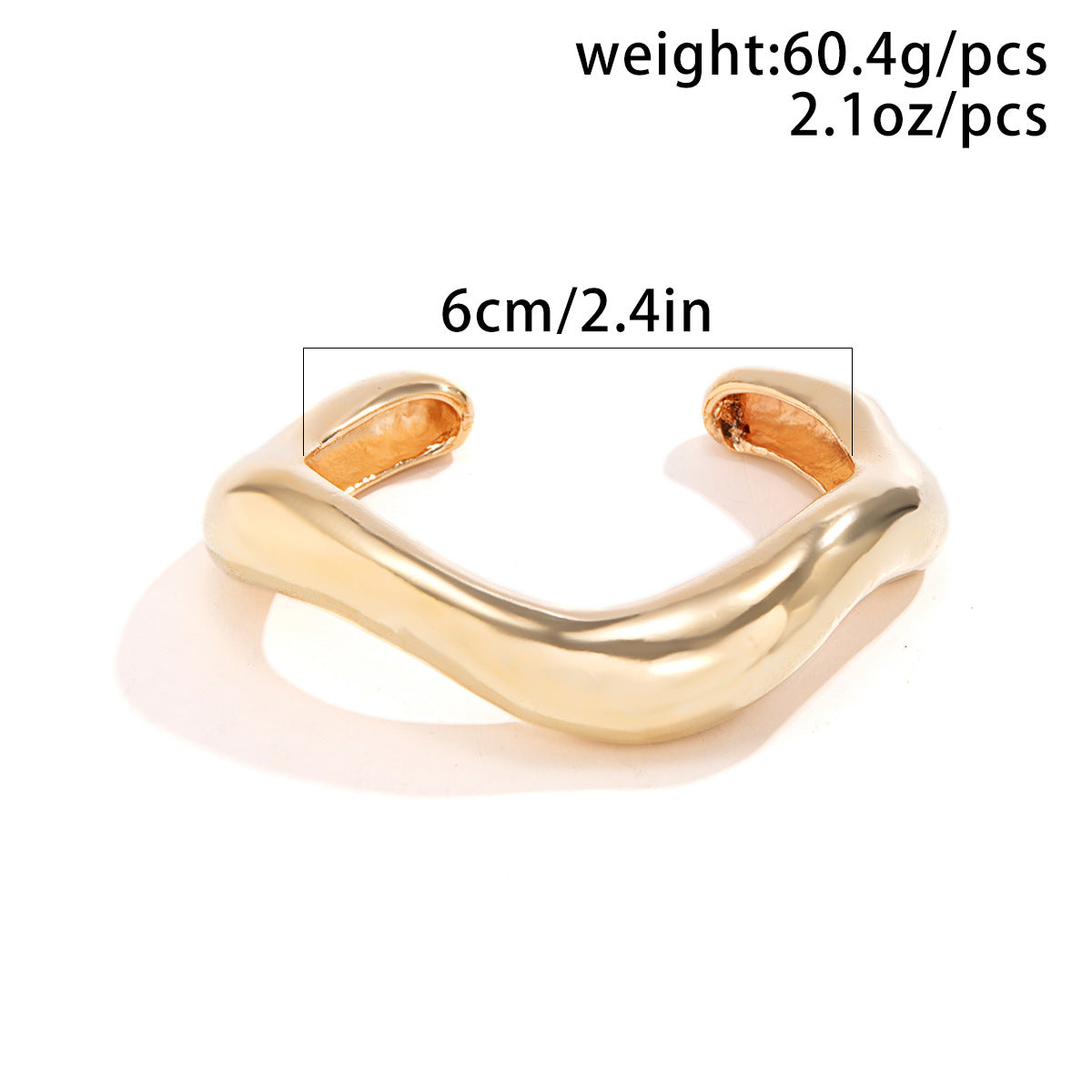 Trendy Metal Open-Cuff Bracelet With Spring Design