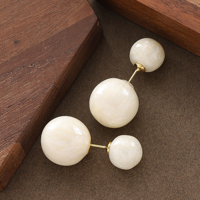 Chic Sweet Geometric Jelly Color Resin Stud Earrings