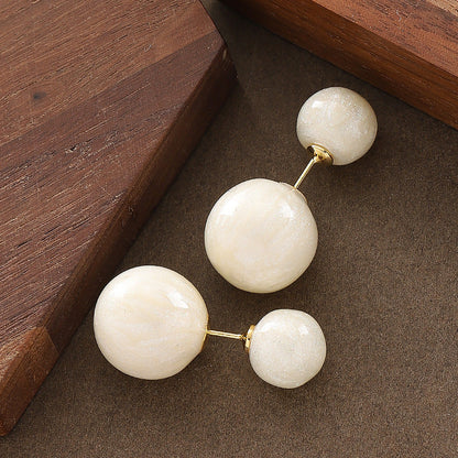 Chic Sweet Geometric Jelly Color Resin Stud Earrings