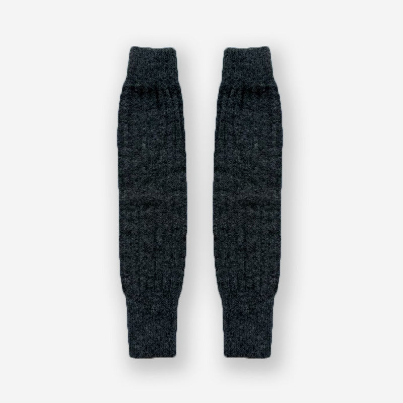 Wool Blend Knitted Leg Warmers Cozy Casual Socks