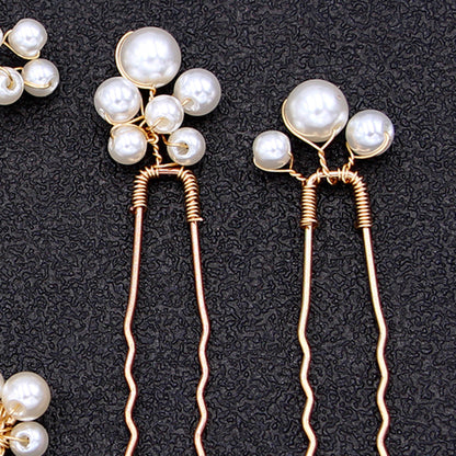 Vintage Baroque Pearl Hair Comb Set for Brides