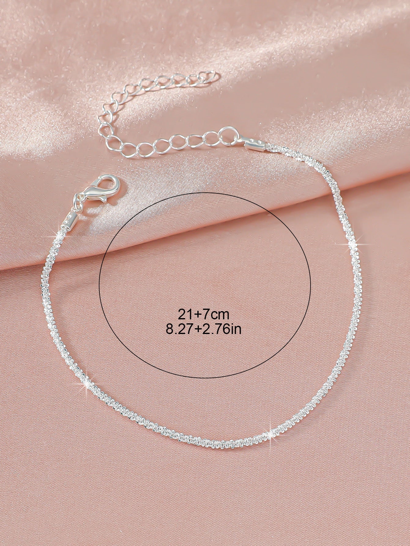 Simple Glitter Double Anklet