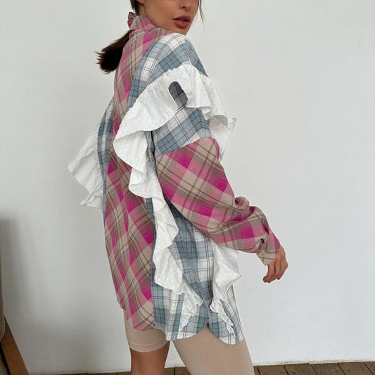 Casual Striped Button-Down Shirt for Women