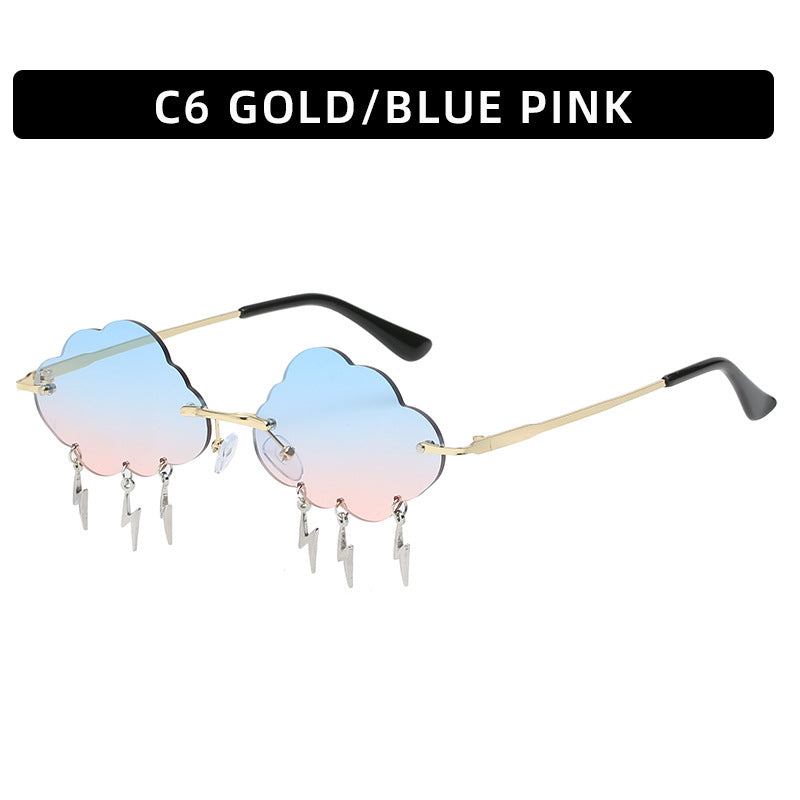 Trendy Frameless Cloud Lightning Sunglasses