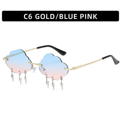 Trendy Frameless Cloud Lightning Sunglasses