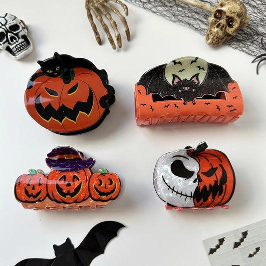 Halloween Pumpkin Shape Hair Clips