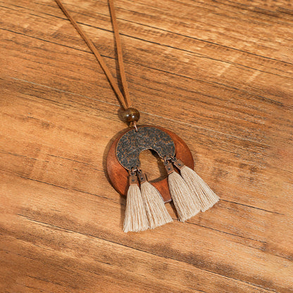 Bohemian Floral Shell Necklace Vintage Style Accessories