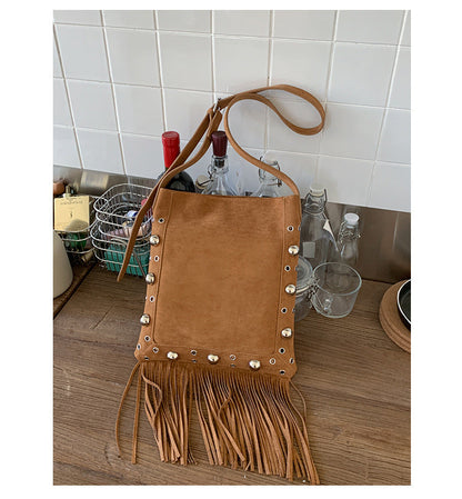 Bohemian Fringe Phone Bag Stylish Crossbody Purse