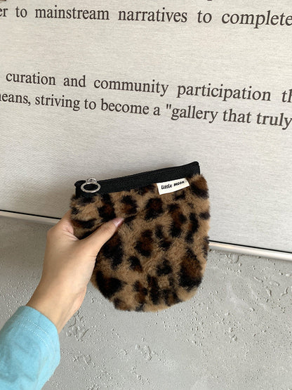 Leopard Print Makeup Bag Large Capacity Portable Travel Toiletry Organizer