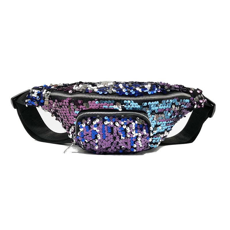 Trendy Women's Sequin Crossbody Chest Bag