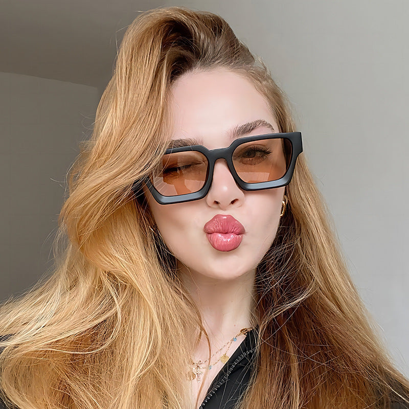 Trendy Square Multi-Color UV400 Sunglasses