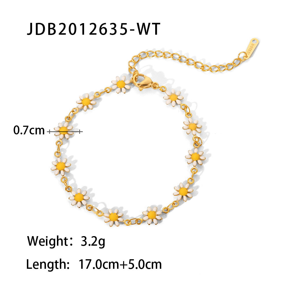 White/Colourful Daisy Chain Necklace