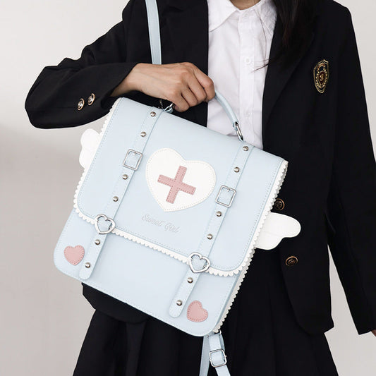 Cute Sweet Anime Backpack With Angel Wings