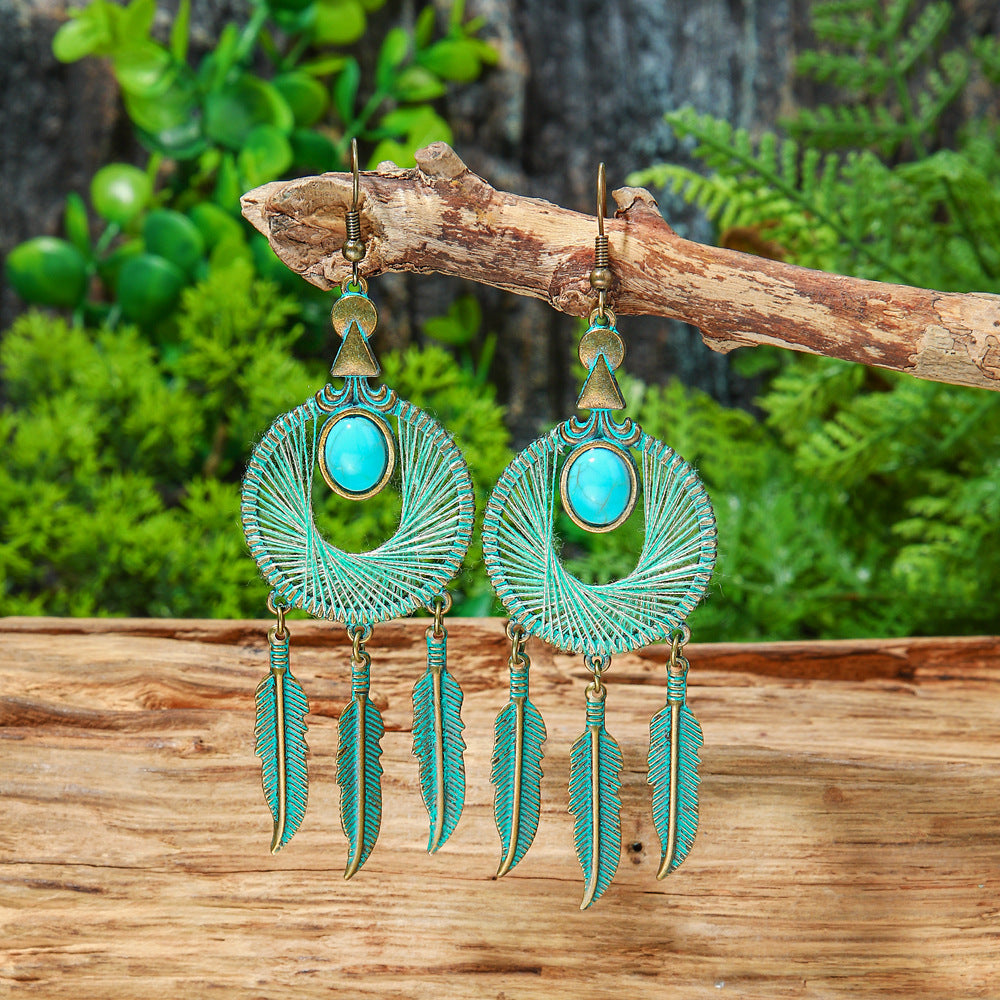 Bohemian Geometric Tassel Earrings Exotic Vacation Jewelry