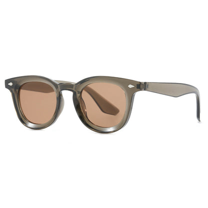 Trendy Oval Frame Sunglasses Stylish UV400 Protection