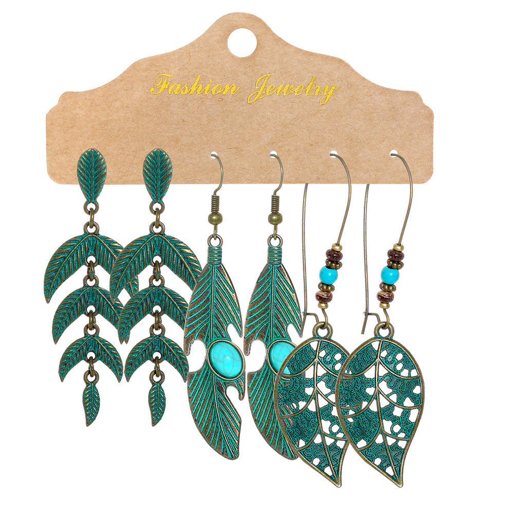 Bohemian Floral Geometric Earrings Set for Women and Men