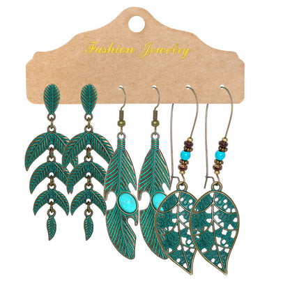 Bohemian Floral Geometric Earrings Set for Women and Men