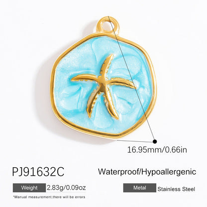 Stainless Steel DIY Ocean Series Coconut Tree Pendant Necklace
