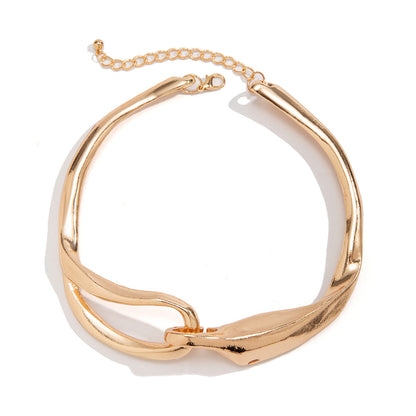 Punk Abstract Metal Choker Necklace For Women
