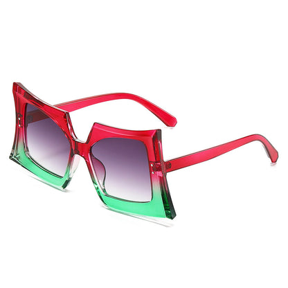 Trendy Square Frame Sunglasses Hip-Hop Style UV400 Protection