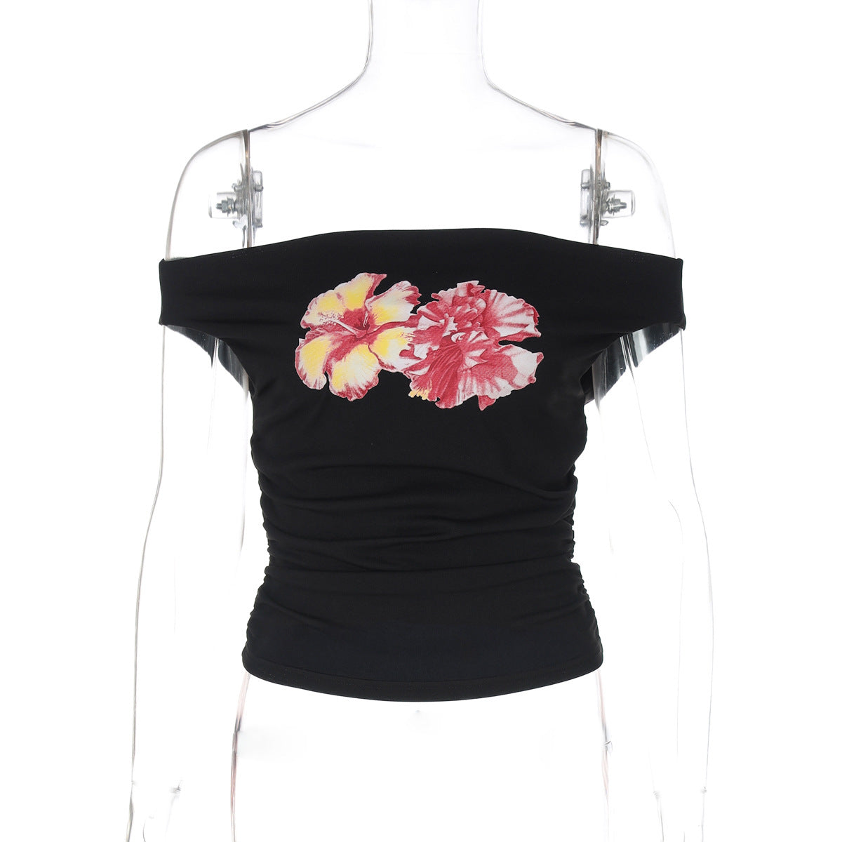 Trendy Off-Shoulder Printed T-Shirt for Women