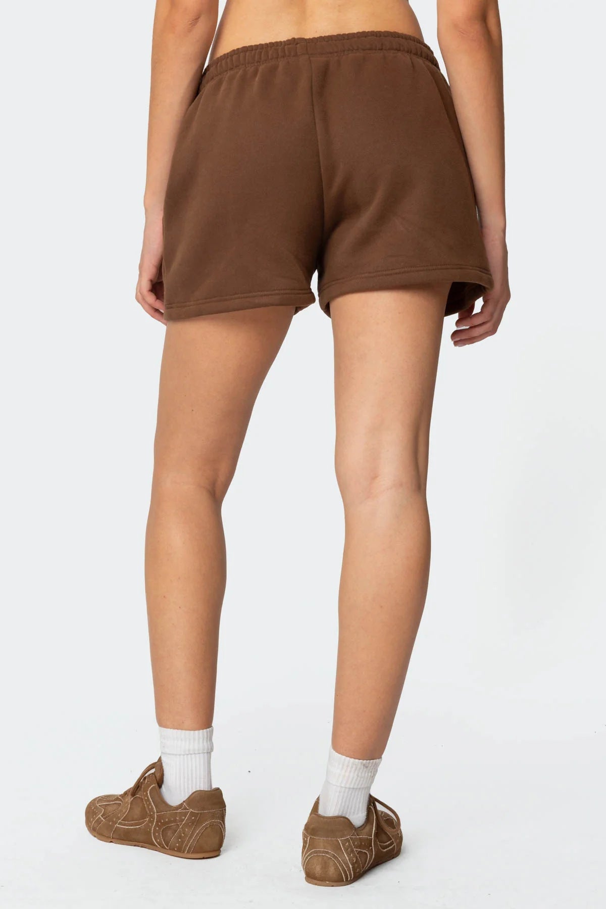 Simple Solid Color Hoodie Sweater Shorts Set