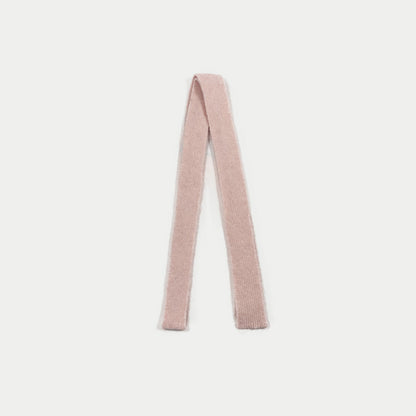 Solid Color Knitted Wool Blend Scarf for Women