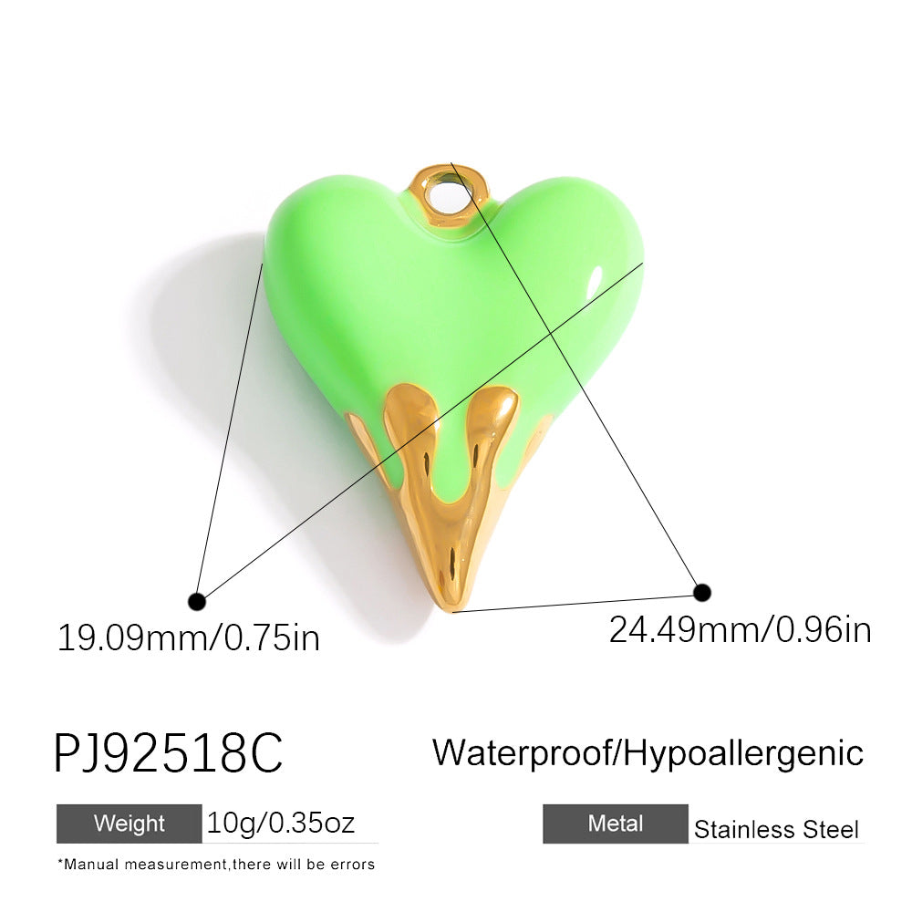 Luxury Heart-Shaped Stainless Steel DIY Jewelry Accessories Bracelet Necklace