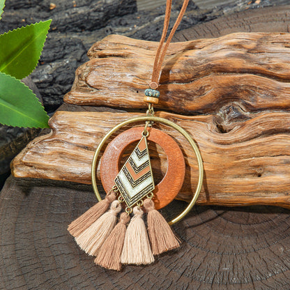 Trendy Bohemian Tassel Necklace Zinc Alloy Travel Jewelry