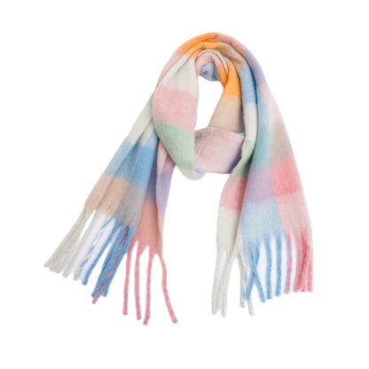 Coloful Plaid Tassel Scarves
